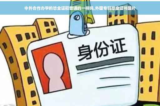 中外合作办学的毕业证和普通的一样吗,外国专科毕业证书图片
