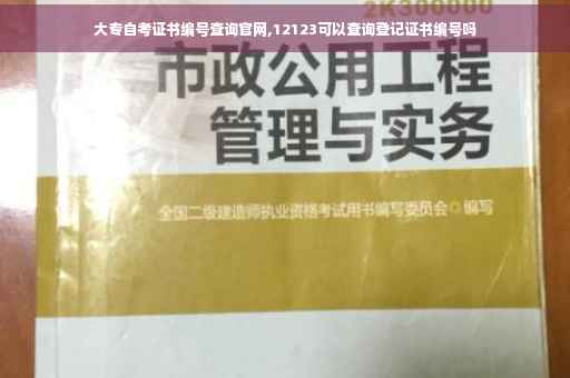 大专自考证书编号查询官网,12123可以查询登记证书编号吗