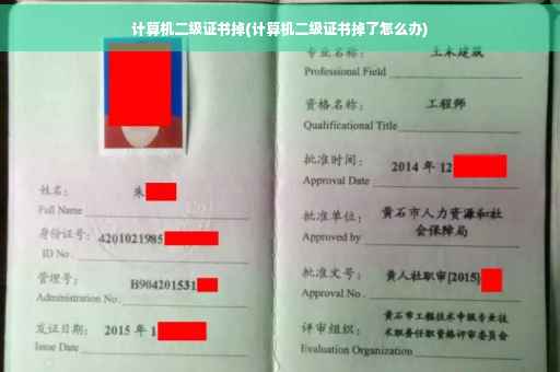 计算机二级证书掉(计算机二级证书掉了怎么办) 计算机二级证书掉(计算机二级证书掉了怎么办)