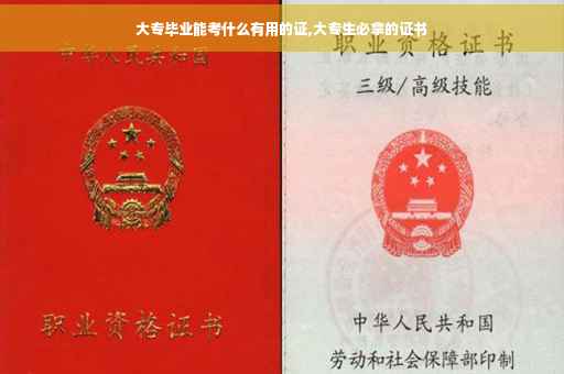 大专毕业能考什么有用的证,大专生必拿的证书