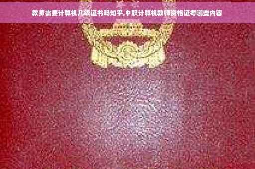教师需要计算机几级证书吗知乎,中职计算机教师资格证考哪些内容