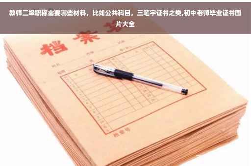教师二级职称需要哪些材料，比如公共科目，三笔字证书之类,初中老师毕业证书图片大全