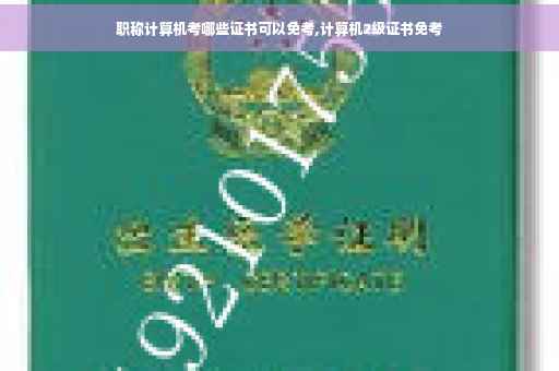职称计算机考哪些证书可以免考,计算机2级证书免考