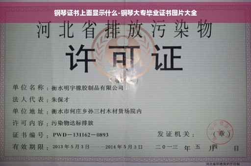 钢琴证书上面显示什么-钢琴大专毕业证书图片大全