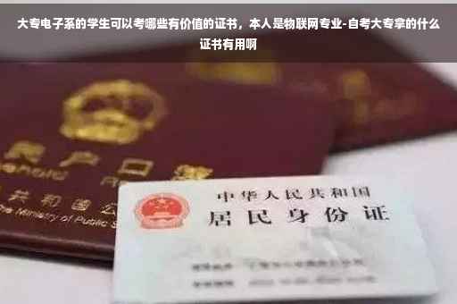 大专电子系的学生可以考哪些有价值的证书，本人是物联网专业-自考大专拿的什么证书有用啊