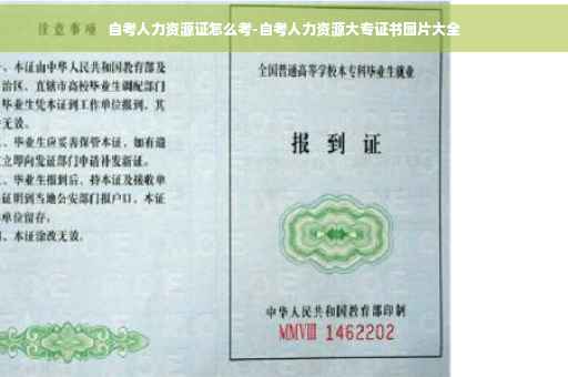 自考人力资源证怎么考-自考人力资源大专证书图片大全