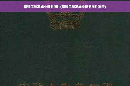 南理工颁发毕业证书图片(南理工颁发毕业证书图片高清)