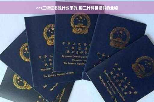 cct二级证书是什么来的,国二计算机证书的全称