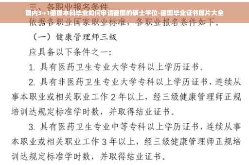 国内3+1德国本科毕业如何申请德国的硕士学位-德国毕业证书图片大全