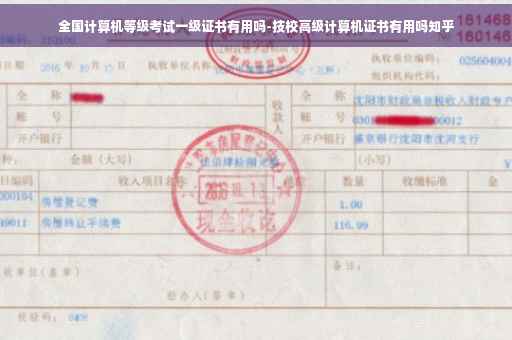全国计算机等级考试一级证书有用吗-技校高级计算机证书有用吗知乎
