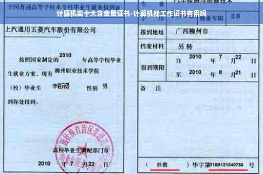 计算机类十大含金量证书-计算机找工作证书有用吗