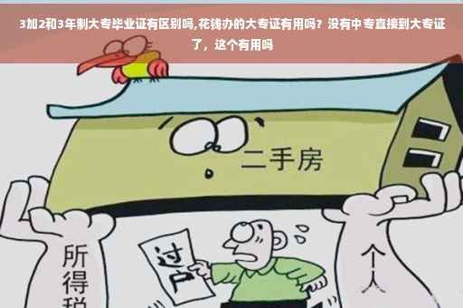3加2和3年制大专毕业证有区别吗,花钱办的大专证有用吗？没有中专直接到大专证了，这个有用吗