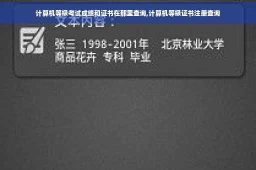 计算机等级考试成绩和证书在那里查询,计算机等级证书注册查询 计算机等级考试成绩和证书在那里查询,计算机等级证书注册查询