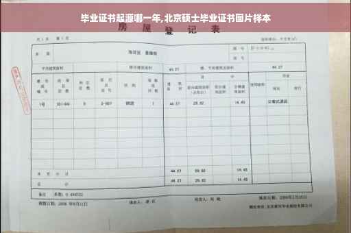 毕业证书起源哪一年,北京硕士毕业证书图片样本