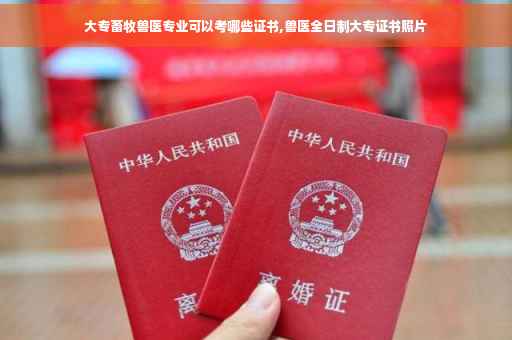 大专畜牧兽医专业可以考哪些证书,兽医全日制大专证书照片