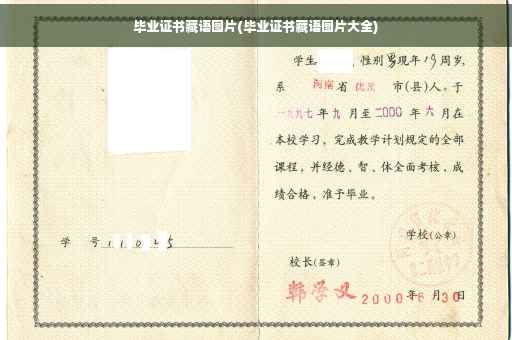 毕业证书藏语图片(毕业证书藏语图片大全)