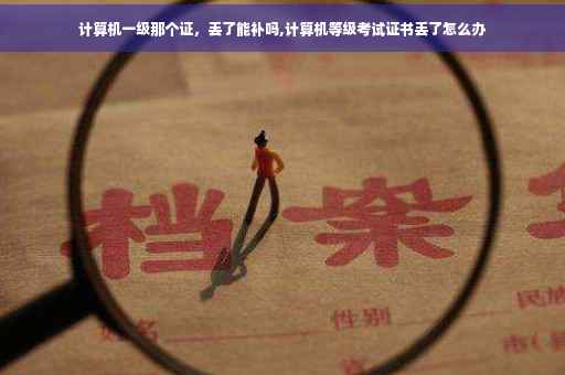 计算机一级那个证，丢了能补吗,计算机等级考试证书丢了怎么办