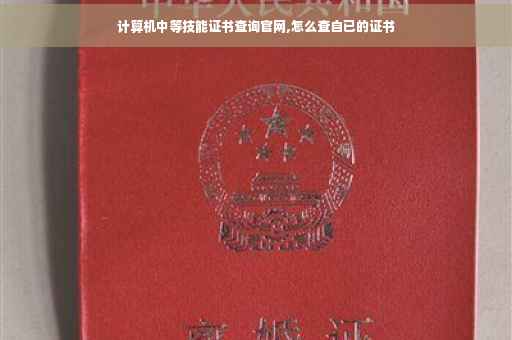 计算机中等技能证书查询官网,怎么查自已的证书