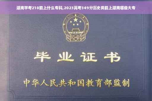 湖南学考210能上什么专科,2023高考349分历史类能上湖南哪些大专