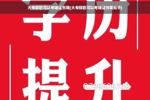 大专辞职可以考啥证书呢(大专辞职可以考啥证书呢知乎)