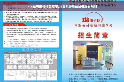 ccc证书编号什么意思,计算机等级证证书编码规则