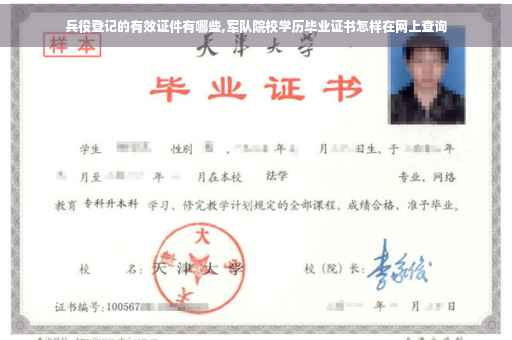 兵役登记的有效证件有哪些,军队院校学历毕业证书怎样在网上查询