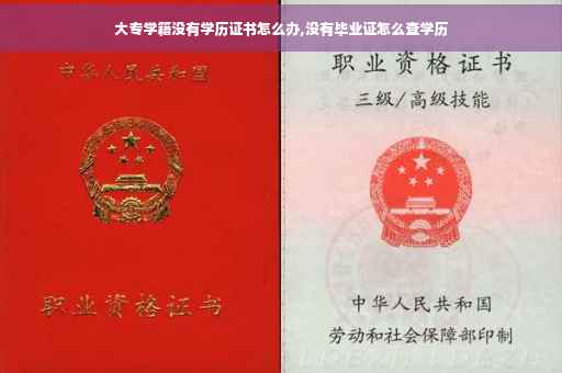 大专学籍没有学历证书怎么办,没有毕业证怎么查学历