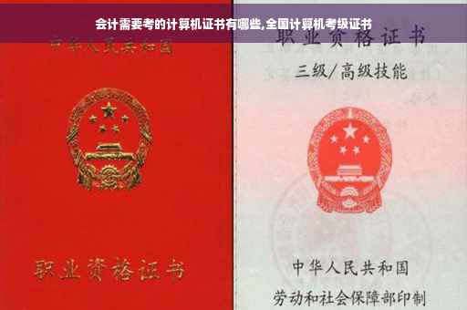 会计需要考的计算机证书有哪些,全国计算机考级证书