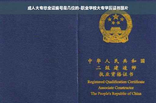 成人大专毕业证编号是几位的-职业学校大专学历证书图片