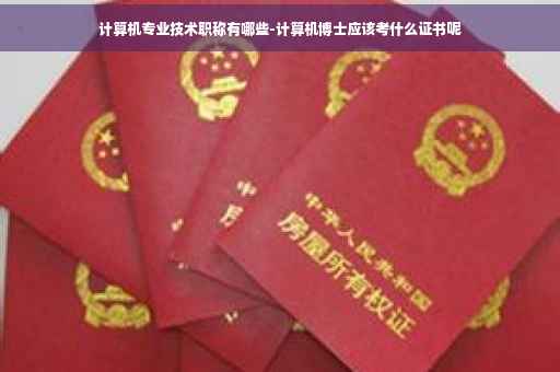 计算机专业技术职称有哪些-计算机博士应该考什么证书呢