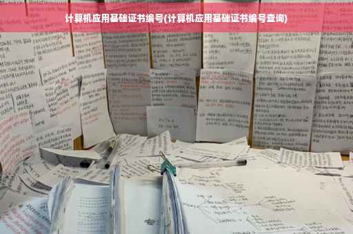 计算机应用基础证书编号(计算机应用基础证书编号查询) 计算机应用基础证书编号(计算机应用基础证书编号查询)