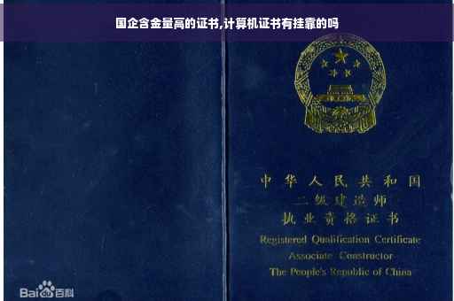 国企含金量高的证书,计算机证书有挂靠的吗