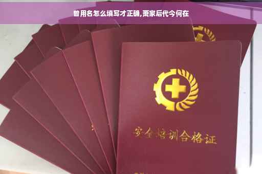 曾用名怎么填写才正确,萧家后代今何在