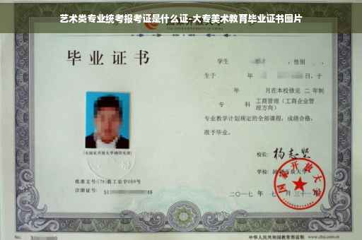 艺术类专业统考报考证是什么证-大专美术教育毕业证书图片
