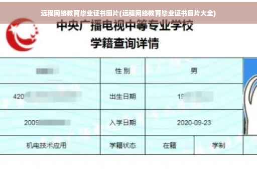 远程网络教育毕业证书图片(远程网络教育毕业证书图片大全)