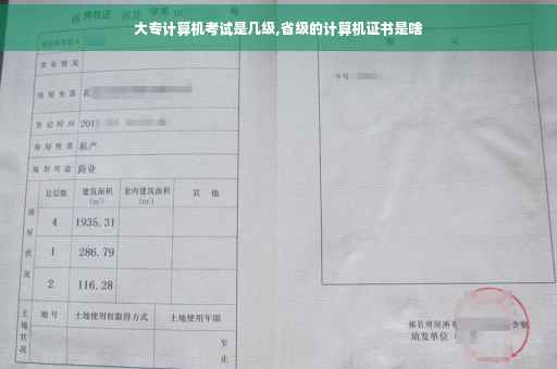 大专计算机考试是几级,省级的计算机证书是啥