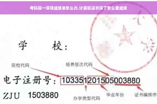 考科目一没领成绩单怎么办,计算机证书没了怎么查成绩