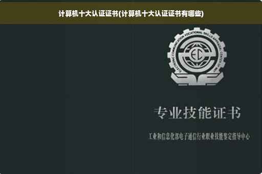 计算机十大认证证书(计算机十大认证证书有哪些)
