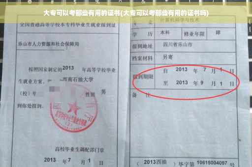 大专可以考那些有用的证书(大专可以考那些有用的证书吗)