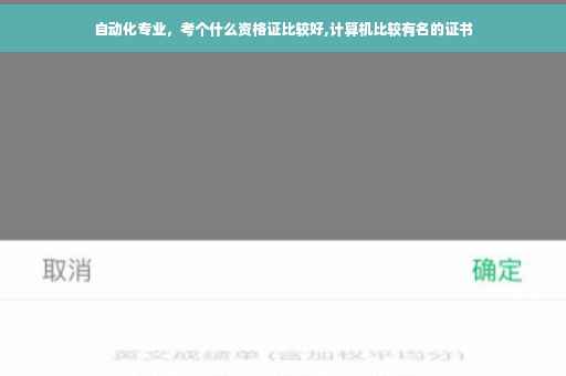 自动化专业，考个什么资格证比较好,计算机比较有名的证书