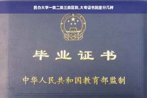 民办大学一类二类三类区别,大专证书到底分几种