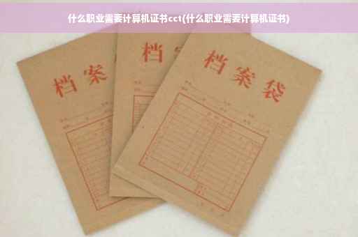 什么职业需要计算机证书cct(什么职业需要计算机证书)