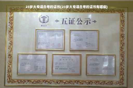 23岁大专适合考的证书(23岁大专适合考的证书有哪些) 23岁大专适合考的证书(23岁大专适合考的证书有哪些)