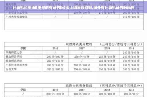 计算机和英语B统考的有证书吗?要上哪里领取呢,国外有计算机证书吗现在