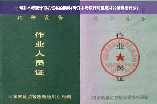 专升本考取计算机证书的条件(专升本考取计算机证书的条件是什么)