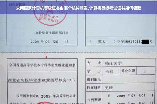 求问国家计算机等级证书由哪个机构颁发,计算机等级考试证书如何领取