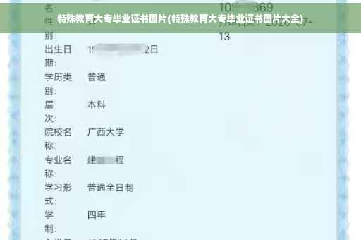 特殊教育大专毕业证书图片(特殊教育大专毕业证书图片大全)