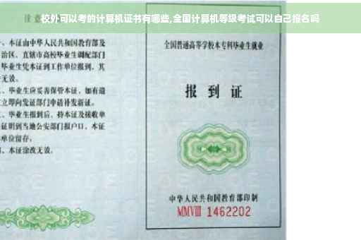 校外可以考的计算机证书有哪些,全国计算机等级考试可以自己报名吗