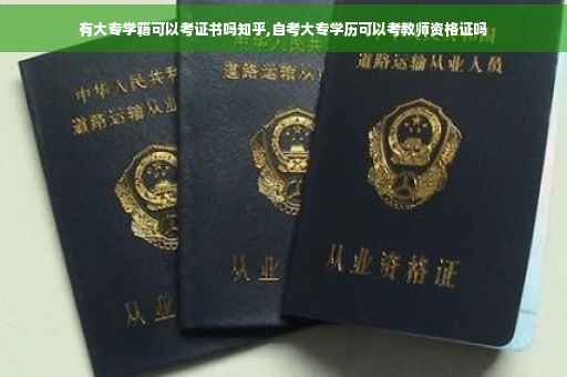 有大专学籍可以考证书吗知乎,自考大专学历可以考教师资格证吗