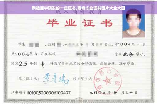 鹏橙商学院发的一些证书,商专毕业证书图片大全大图